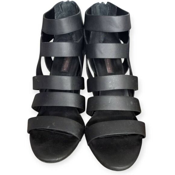 BCBGENERATIONS MAYA BLACK WEDGE SANDALS SZ.7.5 GUC. - Picture 2 of 7